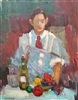 "Dining Out", Figurative Oil Painting by Anna Francone