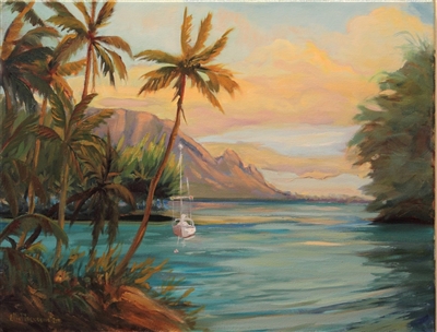 "Til Next Time", Ellie Freudenstein Oil Painting of Hawaii
