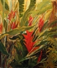 "Ulaula", Ellie Freudenstein Hawaiian Floral Oil Painting