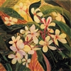 "Plumeria Rapture", Ellie Freudenstein Hawaiian Floral Oil Painting