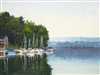 "Lake Sunapee", Original landscape oil painting by Patrick Harper (1939-2020)