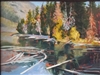 "Snake River Study, After James Reynolds", Original landscape oil painting by Patrick Harper (1939-2020)