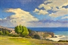 "Southern Coastline On A Windy Day", Richard Humphrey Seascape Oil Painting
