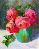 "Red Roses", Still Life Oil Painting by Jennifer Hurley