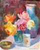 "Fresh Blooms", Still Life Oil Painting by Jennifer Hurley