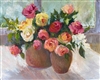 "Bouquet in the Window", Still Life Oil Painting by Jennifer Hurley