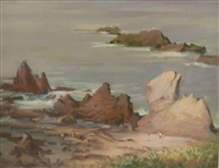 "Corona Del Mar", Frank LaLumia Oil Painting