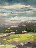 "Northern California Farm", M Kathryn Massey plein air oil painting