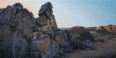 "Spring Sunrise", Original Landscape Painting of Joshua Tree