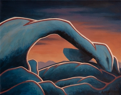 "Arch Rock, Sunset", Original Landscape Painting