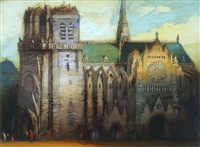 Richard Bunkall (1953-1999) limited edition fine art architectural giclee entitled "Cathedral", pencil signed and numbered