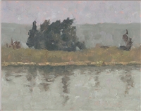 "Delta January Study", Mark Roberts Landscape Oil Painting