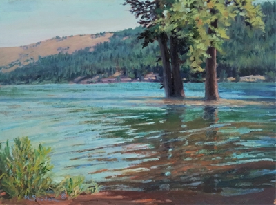"Lake Wallawa", Martha Saudek Landscape Oil Painting