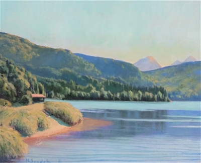 "Bavarian Waters", Martha Saudek Oil Painting