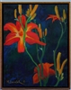 "Summer's Vibrant Lilies", Martha Saudek Oil Painting