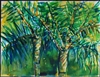 "Palm Trees", Zolita Sverdlove (1936-2009) Contemporary Watercolor