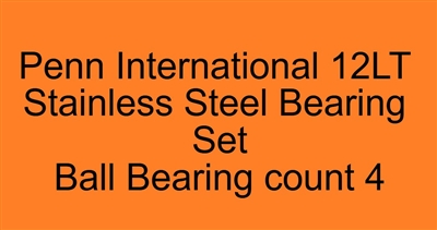 Penn International 12LT Stainless Steel Bearing Set, International 12H, International II Tournament 12LT, 12T, ABEC357.