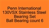 Penn International 130VSX Gold 130VSXS Silver Stainless Steel Bearing Set, ABEC357.