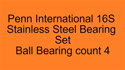 Penn International 16S Stainless Steel Bearing Set, International II 16S (2 speed), ABEC357.