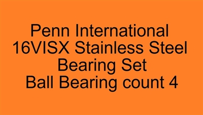 Penn International 16VISX Gold 16VISXS Silver Stainless Steel Bearing Set, ABEC357.