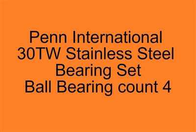 Penn International 30T 30TW Stainless Steel Bearing Set, International II Tournament 20T, 30T, 30TW, International II Speed 30S, 30SW, ABEC357.