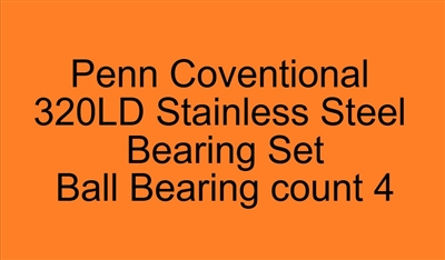 Penn GT Level Wind 320LD Stainless Steel Bearing Set, ABEC357.