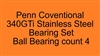 Penn GT Level Wind 340GTi 345GTi 340GT, 345GT Stainless Steel Bearing Set, ABEC357.