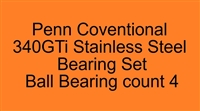 Penn GT Level Wind 340GTi 345GTi 340GT, 345GT Stainless Steel Bearing Set, ABEC357.