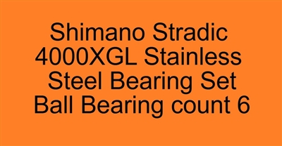 Shimano Stradic 4000XGL Stainless Steel Bearing Set, ABEC357.
