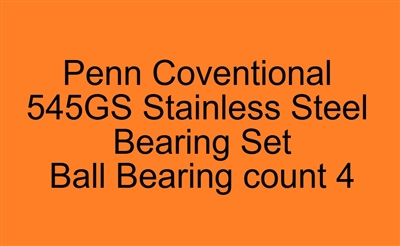 Penn GS Performance 535G 545GS 555GS Stainless Steel Bearing Set, ABEC357.