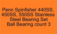 Penn Spinfisher 440SS 450SS 550SS Stainless Steel Bearing Set, ABEC357.