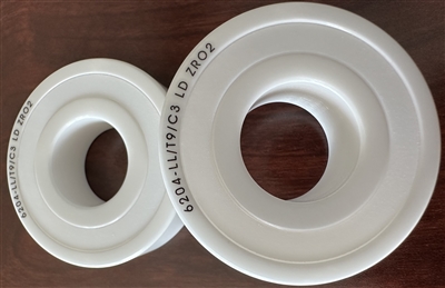 6204-LL/T9/C3 LD ZRO2, 20x47x14 MM, KIT20586, 6204-2RS-ZR02-ZR02-PTFE-15, Full Ceramic, Zirconia ZrO2 Inner/Outer/Balls, PTFE Retainer, PTFE Seals, C3 Fit, Lube Dry.