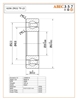 6206 ZRO2 T9 LD, 30x62x16 mm, 6206ZR02-ZR02-PTFE-4, ABEC357, Full Ceramic, Zirconia ZrO2 Inner/Outer/Balls, PTFE Retainer, Open, Lube Dry.