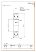 7001 ZRO2 FC #5 LD, 12x28x8 mm, KIT8218, 7001 ZRO2 FC #5 LD, ABEC357, Full Ceramic, Zirconia ZrO2 Inner/Outer/Balls, Full Complement, Open, ABEC #5, Lube Dry.