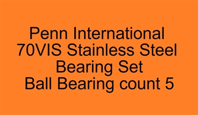 Penn International 70VIS Gold 70VISS Silver Stainless Steel Bearing Set, ABEC357.