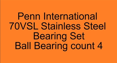Penn International 70VSL Stainless Steel Bearing Set, International 70VS, 70VSL, 80, 80S, 80SW, 80VSW, 80W, ABEC357.