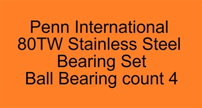 Penn International 80T 80TW Stainless Steel Bearing Set, ABEC357.