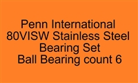 Penn International 80VISW Gold 80VISWS Silver Stainless Steel Bearing Set, ABEC357.