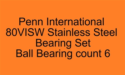 Penn International 80VISW Gold 80VISWS Silver Stainless Steel Bearing Set, ABEC357.