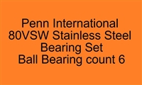 Penn International  80VSW 80VSWS Stainless Steel Bearing Set, ABEC357, Penn International 80, 80S, 80SW, 80VSW, 80W replacement bearings.