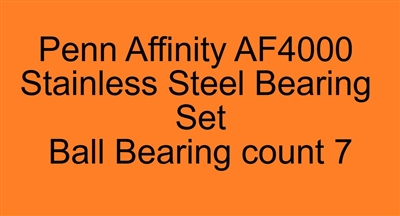 Penn Affinity AF4000 Stainless Steel Bearing Set, Affinity AF1000, AF2000, AF3000, AF4000 (06), ABEC357.
