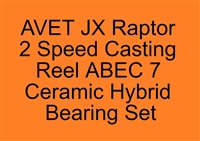 Upgrade reel performance AVET JX Raptor 2 Speed Casting Reel, 2 replacement bearings, Ceramic Super Tune Bearings, ABEC357, Ceramic Hybrid ABEC 7 Orange Seal Bearings.