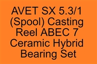#FR-195C-OS LD,  #FR-195C-Y, #FR-195, AVET SX 5.3/1 (Spool) Casting Reel ABEC 7 Bearing set, ABEC357, Fishing reel bearings, ceramic bearings.