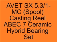 #FR-195C-OS LD,  #FR-195C-Y, #FR-195, AVET SX 5.3/1-MC (Spool) Casting Reel ABEC 7 Bearing set, ABEC357, Fishing reel bearings, ceramic bearings.