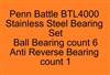 Penn Battle BTL4000 Stainless Steel Bearing Set, Bearing Set also available in Ceramic Hybrid, ABEC357.