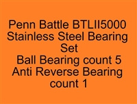 Penn Battle II BTLII5000, BTLII6000 (15) Stainless Steel Bearing Set, ABEC357.