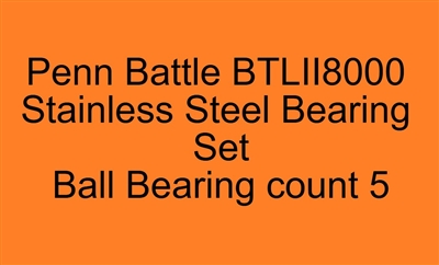 Penn Battle II BTLII8000 (15) Stainless Steel Bearing Set, ABEC357.