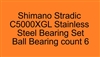 Shimano Stradic C5000XGL Stainless Steel Bearing Set, ABEC357.