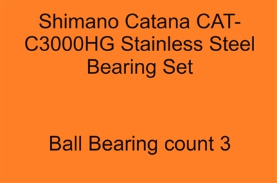 Shimano Catana CAT-C3000HG Stainless Steel Bearing Set, ABEC357.