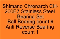 Shimano Chronarch CH-200E7 Chronarch 200E7, 201E7 (12) Stainless Steel Bearing Set, ABEC357, Shimano Chronarch 200E5, 201E5, 200E6, 201E6, 200E7, 201E7 replacement bearings.